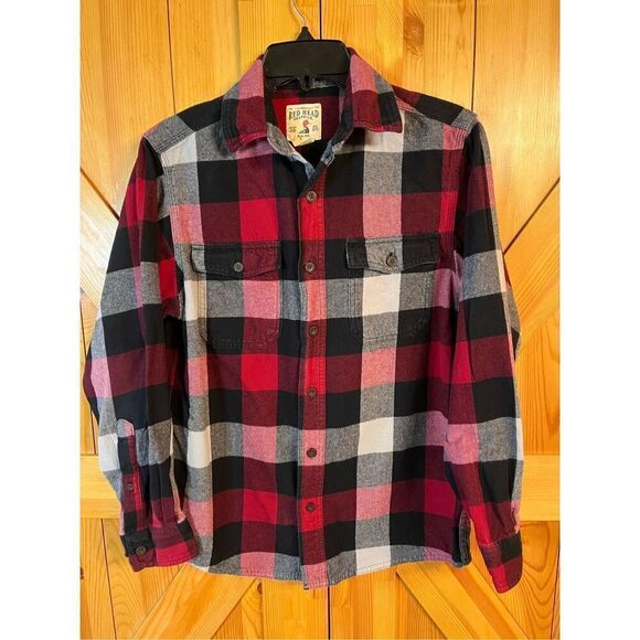 Red Head Long Sleeve Plaid Flannel Shirt Size Small (3434) - Picture 1 of 5